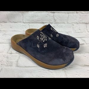 Tatami Birkenstock Womens Blue Suede Loafer Clog